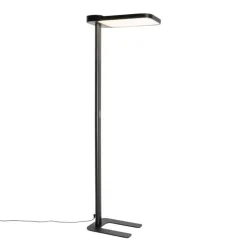 QAZQA Professional Lampen Für Dein Homeoffice|Wohnzimmerlampen*Tageslicht-Stehleuchte Schwarz Quadratisch inkl. LED und Dimmer - Guzo