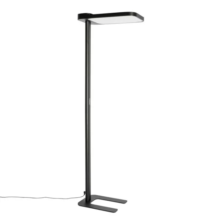 QAZQA Professional Lampen Für Dein Homeoffice|Wohnzimmerlampen*Tageslicht-Stehleuchte Schwarz Quadratisch inkl. LED und Dimmer - Guzo