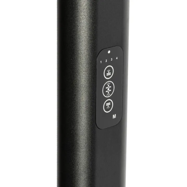 QAZQA Professional Lampen Für Dein Homeoffice|Wohnzimmerlampen*Tageslicht-Stehleuchte Schwarz Quadratisch inkl. LED und Dimmer - Guzo