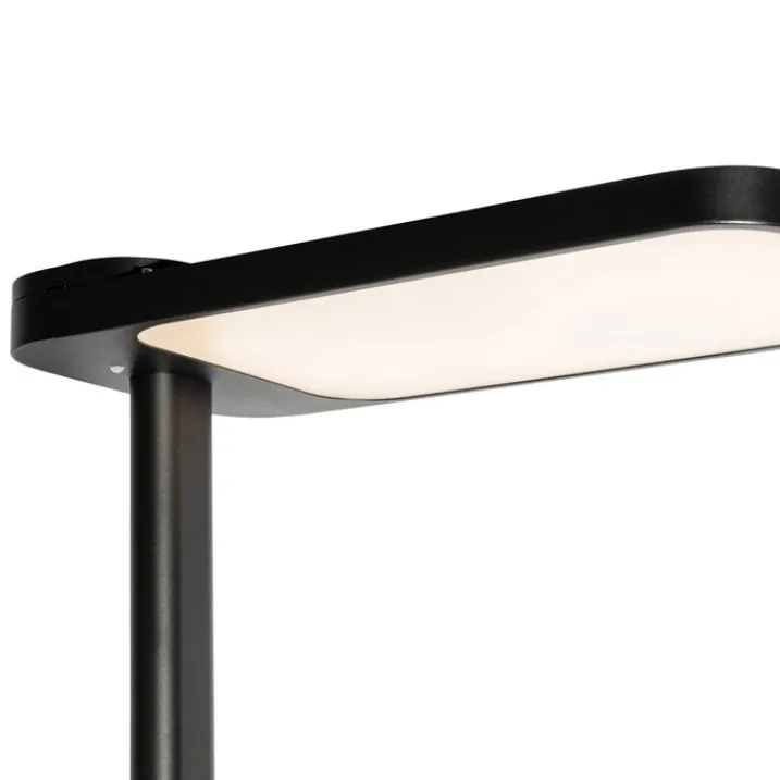 QAZQA Professional Lampen Für Dein Homeoffice|Wohnzimmerlampen*Tageslicht-Stehleuchte Schwarz Quadratisch inkl. LED und Dimmer - Guzo