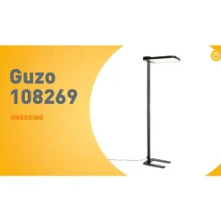 QAZQA Professional Lampen Für Dein Homeoffice|Wohnzimmerlampen*Tageslicht-Stehleuchte Schwarz Quadratisch inkl. LED und Dimmer - Guzo