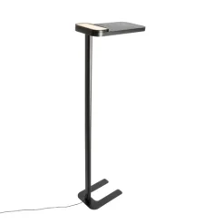 QAZQA Professional Lampen Für Dein Homeoffice|Wohnzimmerlampen*Tageslicht-Stehleuchte Schwarz Quadratisch inkl. LED und Dimmer - Guzo