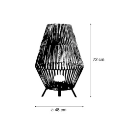 Newgarden Gartenbeleuchtung|Led-Außenleuchten*Taupe Stehleuchte inklusive dimmbarer LED, IP54, wiederaufladbar mit Fernbedienung - Conta