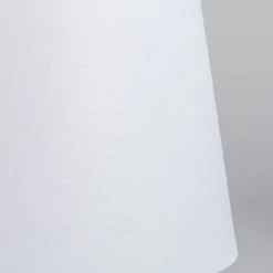 QAZQA Tischlampen|Wohnzimmerlampen*Tischlampe Gold / Messing mit Lampenschirm weiß 25 cm verstellbar - Parte