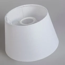 QAZQA Tischlampen|Wohnzimmerlampen*Tischlampe Gold / Messing mit Lampenschirm weiß 25 cm verstellbar - Parte