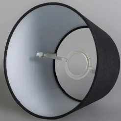 QAZQA Tischlampen|Wohnzimmerlampen*Tischlampe Gold / Messing mit Schirm schwarz 25 cm verstellbar - Parte