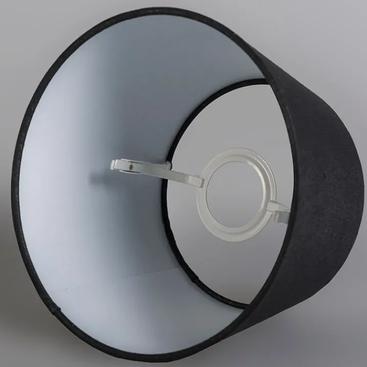 QAZQA Tischlampen|Wohnzimmerlampen*Tischlampe Gold / Messing mit Schirm schwarz 25 cm verstellbar - Parte