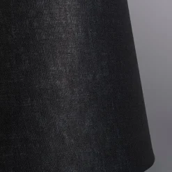 QAZQA Tischlampen|Wohnzimmerlampen*Tischlampe Gold / Messing mit Schirm schwarz 25 cm verstellbar - Parte