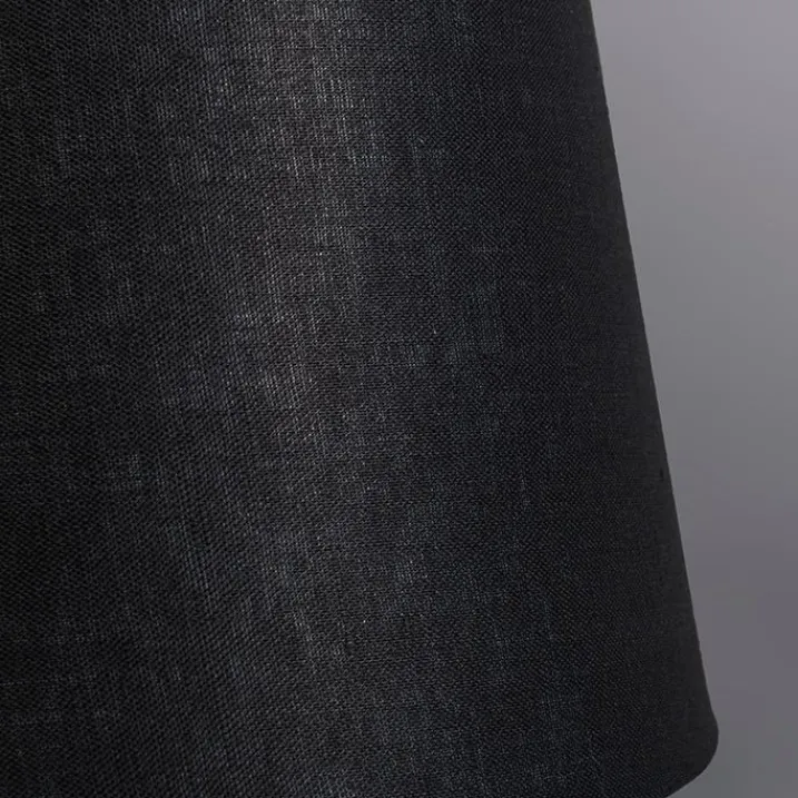 QAZQA Tischlampen|Wohnzimmerlampen*Tischlampe Gold / Messing mit Schirm schwarz 25 cm verstellbar - Parte