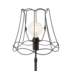 QAZQA Tischlampen|Wohnzimmerlampen*Tischlampe schwarz mit Granny Frame 30 cm verstellbar - Parte