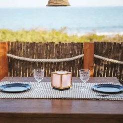 Newgarden Gartenbeleuchtung|Led-Außenleuchten*Tischleuchte aus Bambus mit Flammeneffekt inkl. LED IP44 Solar Wiederaufladbar - Vega