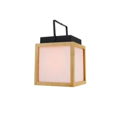 Newgarden Gartenbeleuchtung|Led-Außenleuchten*Tischleuchte aus Bambus mit Flammeneffekt inkl. LED IP44 Solar Wiederaufladbar - Vega