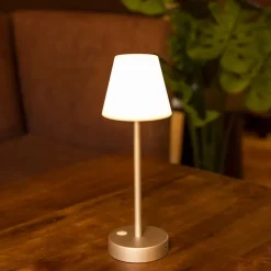 Newgarden Gartenbeleuchtung|Led-Außenleuchten*Tischleuchte aus Messing inkl. LED wiederaufladbar mit Touchdimmer - Renata