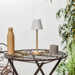 Newgarden Gartenbeleuchtung|Led-Außenleuchten*Tischleuchte aus Messing inkl. LED wiederaufladbar mit Touchdimmer - Renata