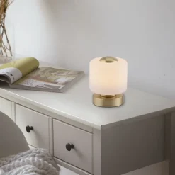 Paul Neuhaus Led-Tischleuchten|Tischlampen*Tischleuchte aus Messing inkl. LED 3-stufig dimmbar mit Touch - Mirko