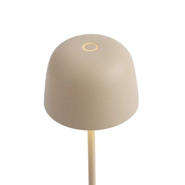 QAZQA Led-Außenleuchten|Akkulampen Outdoor*Tischleuchte Beige inkl. LED Wiederaufladbar mit Ladestation IP65 - Raika