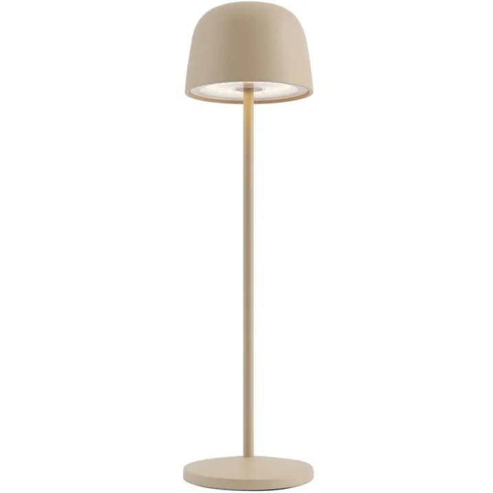QAZQA Led-Außenleuchten|Akkulampen Outdoor*Tischleuchte Beige inkl. LED Wiederaufladbar mit Ladestation IP65 - Raika