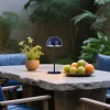 QAZQA Gartenbeleuchtung|Led-Außenleuchten*Tischleuchte blau inkl. LED IP54 Wiederaufladbar mit Ladestation - Squirrel