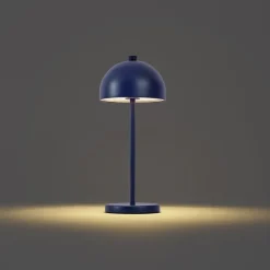 QAZQA Gartenbeleuchtung|Led-Außenleuchten*Tischleuchte blau inkl. LED IP54 Wiederaufladbar mit Ladestation - Squirrel