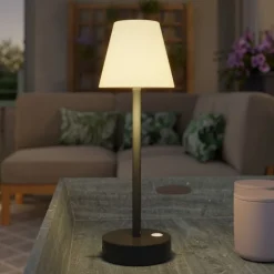 Newgarden Gartenbeleuchtung|Led-Außenleuchten*Tischleuchte dunkelgrau inkl. LED wiederaufladbar mit Touchdimmer - Renata