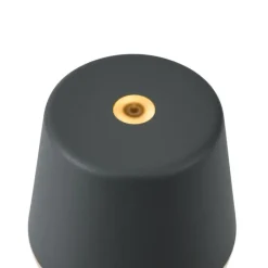 QAZQA Professional Gartenbeleuchtung|Schlafzimmerlampen*Tischleuchte Dunkelgrau inkl. LED IP65 Wiederaufladbar mit Ladestation - Bass