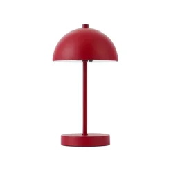 QAZQA Gartenbeleuchtung|Led-Außenleuchten*Tischleuchte für den Außenbereich Dunkelrot inkl. LED 3-Stufen-Dimmbar IP44 Wiederaufladbar - Keira