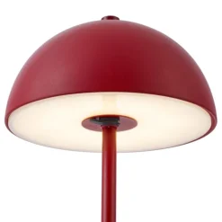 QAZQA Gartenbeleuchtung|Led-Außenleuchten*Tischleuchte für den Außenbereich Dunkelrot inkl. LED 3-Stufen-Dimmbar IP44 Wiederaufladbar - Keira