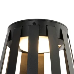 QAZQA Gartenbeleuchtung|Led-Außenleuchten*Tischleuchte für den Außenbereich schwarz inkl. LED 3-stufig dimmbar Solar- und Akku-betrieb - Penny