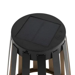 QAZQA Gartenbeleuchtung|Led-Außenleuchten*Tischleuchte für den Außenbereich schwarz inkl. LED 3-stufig dimmbar Solar- und Akku-betrieb - Penny