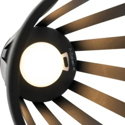 QAZQA Gartenbeleuchtung|Led-Außenleuchten*Tischleuchte für den Außenbereich schwarz inkl. LED 3-stufig dimmbar Solar- und Akku-betrieb - Penny