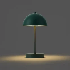 QAZQA Gartenbeleuchtung|Led-Außenleuchten*Tischleuchte für den Außenbereich Dunkelgrün inkl. LED 3-Stufen-Dimmbar IP44 Wiederaufladbar - Keira