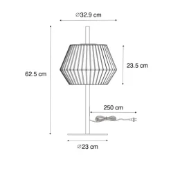 QAZQA Gartenbeleuchtung|Tischlampe Außen*Tischleuchte für den Außenbereich schwarz mit weißem Schirm IP44 - Robbert