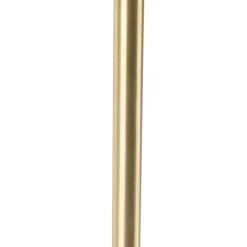 QAZQA Tischlampen|Esszimmerlampen*Tischleuchte gold / messing mit veloursschirm gelb 25 cm - Parte