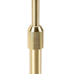 QAZQA Tischlampen|Wohnzimmerlampen*Tischleuchte gold verstellbar mit Schirm hellbraun 35 cm - Parte