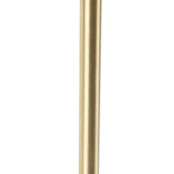 QAZQA Tischlampen|Wohnzimmerlampen*Tischleuchte gold verstellbar mit Schirm hellbraun 35 cm - Parte
