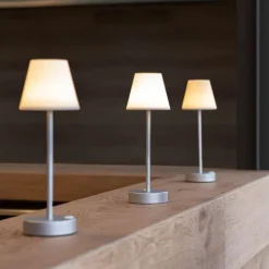 Newgarden Gartenbeleuchtung|Led-Außenleuchten*Tischleuchte grau inkl. LED wiederaufladbar mit Touchdimmer - Renata