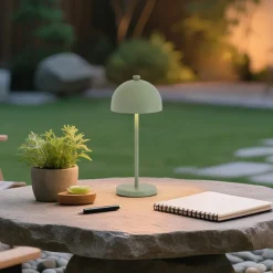 QAZQA Gartenbeleuchtung|Led-Außenleuchten*Tischleuchte Grün inkl. LED IP54 Wiederaufladbar mit Ladestation - Squirrel