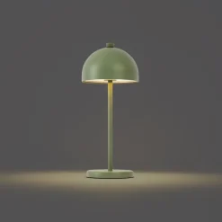 QAZQA Gartenbeleuchtung|Led-Außenleuchten*Tischleuchte Grün inkl. LED IP54 Wiederaufladbar mit Ladestation - Squirrel