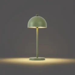 QAZQA Gartenbeleuchtung|Led-Außenleuchten*Tischleuchte Grün inkl. LED IP54 Wiederaufladbar mit Ladestation - Squirrel