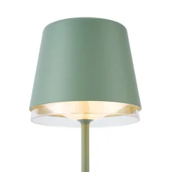 QAZQA Professional Gartenbeleuchtung|Led-Außenleuchten*Tischleuchte Grün inkl. LED IP65 Wiederaufladbar mit Ladestation - Bass