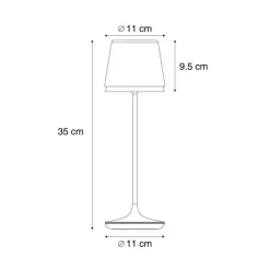 QAZQA Professional Gartenbeleuchtung|Led-Außenleuchten*Tischleuchte Grün inkl. LED IP65 Wiederaufladbar mit Ladestation - Bass