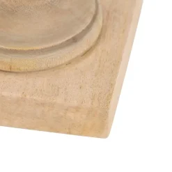 QAZQA Leuchten Ohne Schirm|Tischlampen*Tischleuchte im Landhausstil Holz natur ohne Lampenschirm - Catnip