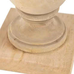 QAZQA Leuchten Ohne Schirm|Tischlampen*Tischleuchte im Landhausstil Holz natur ohne Lampenschirm - Catnip