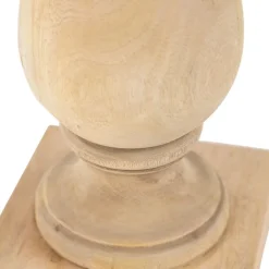 QAZQA Leuchten Ohne Schirm|Tischlampen*Tischleuchte im Landhausstil Holz natur ohne Lampenschirm - Catnip