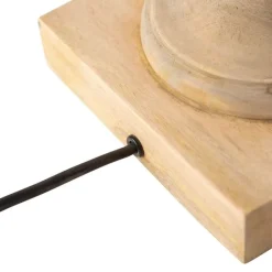 QAZQA Leuchten Ohne Schirm|Tischlampen*Tischleuchte im Landhausstil Holz natur ohne Lampenschirm - Catnip