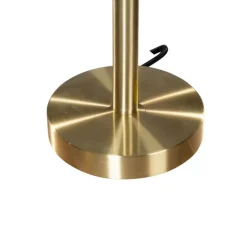 QAZQA Tischlampen|Wohnzimmerlampen*Tischleuchte Messing mit ovalem Samtschirm Grün 35cm - Simplo