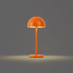 QAZQA Gartenbeleuchtung|Led-Außenleuchten*Tischleuchte Orange inkl. LED IP54 Wiederaufladbar mit Ladestation - Squirrel