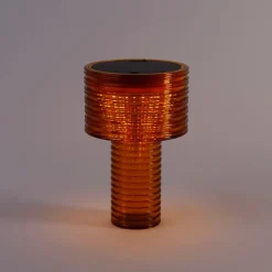 Newgarden Gartenbeleuchtung|Led-Außenleuchten*Tischleuchte Orange Kunststoff inkl. LED Solar Wiederaufladbar IP44 - Ambar