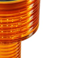 Newgarden Gartenbeleuchtung|Led-Außenleuchten*Tischleuchte Orange Kunststoff inkl. LED Solar Wiederaufladbar IP44 - Ambar