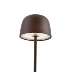 QAZQA Led-Außenleuchten|Tischlampe Außen*Tischleuchte Rostbraun inkl. LED Wiederaufladbar mit Ladestation IP65 - Raika